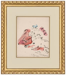 Petit chien (recto) (pastel olejny, akwarela, pędzel i tusz na papierze) autorstwa Christian Bérard