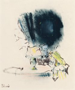 Sous la Lampe, Ilustracja do Gigi, ok. 1949 r. (pastel, pędzel i tusz na papierze)