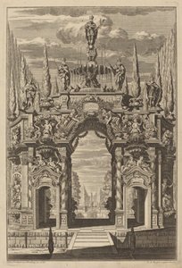 Łuk Triumfalny dla Fryderyka IV autorstwa Christian Engelbrecht and Johann Andreas Pfeffel, after Peter Schubert von Ehrenberg