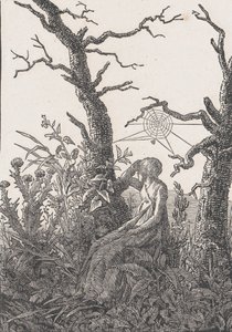 Siedząca kobieta z pajęczyną, prawdopodobnie 1803 r. autorstwa Christian Friedrich
