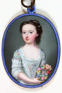 Lady Elizabeth Cavendish Bentinck, później wicehrabina Weymouth i markiza Bath (emalia)
