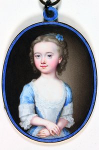 Lady Margaret Cavendish Bentinck (emalia) autorstwa Christian Friedrich Zincke
