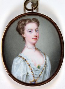 Lady Margaret Cavendish Holles Harley (emalia) autorstwa Christian Friedrich Zincke