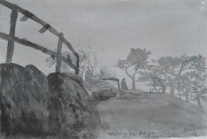 A Long Climb, 2015 (akwarela na papierze) autorstwa Christian Furr