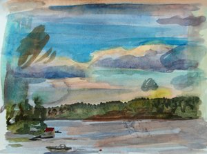 Archipelag 4, 2010 (akwarela) autorstwa Christian Furr