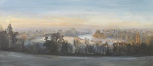 Blue Sunday Winter Morning- Richmond Hill, 2013 (olej na płótnie) autorstwa Christian Furr