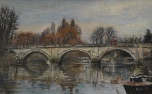 Forever Autumn, Red Leaves - Richmond Bridge, 2015 (olej na płótnie)