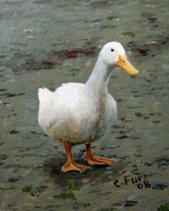 Gęś, 2006 (olej na płótnie) autorstwa Christian Furr