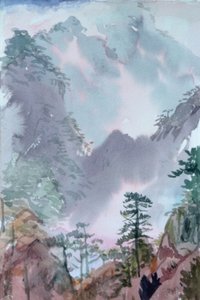 Góry Różane, Shangri La, 2015 (akwarela na papierze) autorstwa Christian Furr