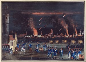 Pierwsza Koalicja – 13 czerwca 1796: Bombardowanie Frankfurtu nad Menem (Frankfurt) przez francuskie Bombardowanie Frankfurtu nad Menem przez armię francuską, 13 lipca