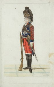 Oficer Pułku Kawalerii Strażników Życia, 1793