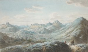 Widok na pasmo górskie Taraktash w Górach Krymskich, lata 1810