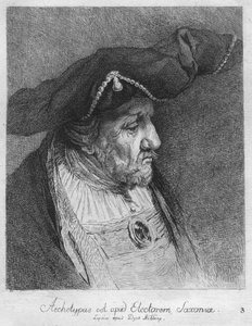 Jest archetypem elektora saskiego. Lipsice w Duck Bibliop, 1769