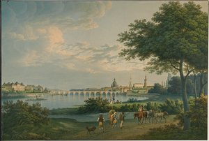 Widok Drezna, 1810 autorstwa Christian Gottlieb Hammer