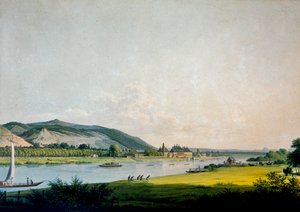 Pillnitz i okolice koło Drezna (kolorowe grawerowanie)