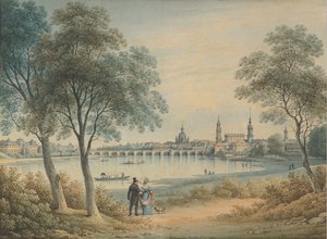 Widok Drezna od zachodu, 1833 r.