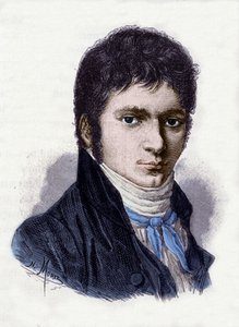 Ludwig van Beethoven (1770-1827), muzyk niemiecki, 1802. Rycina Morela z miniatury Hornemana. autorstwa Christian Hornemann