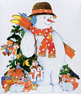 Bałwan z nartami, 1998 (wc na papierze)