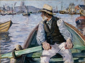 Czekaj, zatoka Bergen autorstwa Christian Krohg