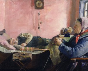 Popołudniowa drzemka Nielsa Gaihede autorstwa Christian Krohg