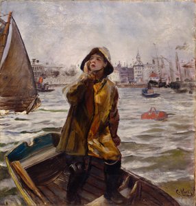 Pilot w Bergens Våg (Zatoka) autorstwa Christian Krohg