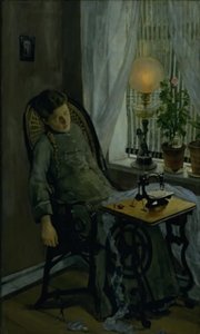 Krawcowa autorstwa Christian Krohg