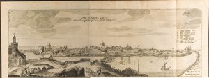 Narva Ilustracja z Podróży do Wielkiego Księcia Moskwy i Króla Persji Adama Olear autorstwa Christian Lorenzen Rothgiesser