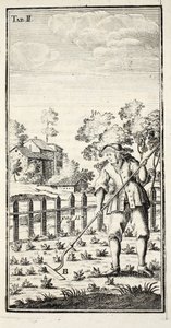 Ogrodnik Motyka, wyd. Erfurt w Turyngii, 1753-55 autorstwa Christian Reicharts