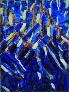 Abstrakcja Błękitna Góra, 1912 autorstwa Christian Rohlfs