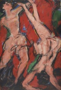 Akrobaci. 1916 autorstwa Christian Rohlfs