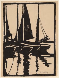 Żaglówki w porcie, 1905-1910. autorstwa Christian Rohlfs