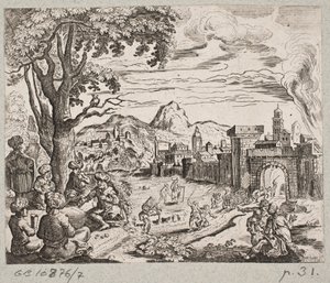Ilustracja do Adama Oleariusa, „Perski Rosenthal genialnego poety Schicha Saadi […]”, Szlezwik 1660 autorstwa Christian Rothgiesser