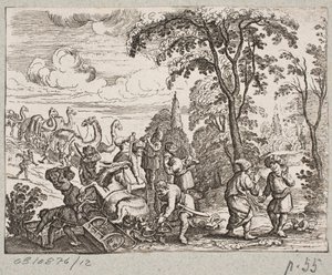 Ilustracja do Adama Oleariusa, „Perski Rosenthal genialnego poety Schicha Saadi […]”, Szlezwik 1660 autorstwa Christian Rothgiesser