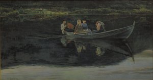 Noc Świętojańska w Norwegii autorstwa Christian Skredsvig