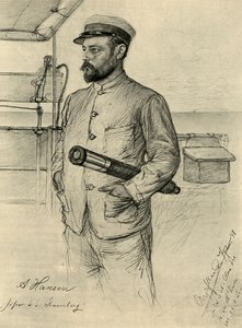 Hansen, pierwszy oficer na „Knivsbergu”, Morze Południowochińskie, 1898. autorstwa Christian Wilhelm Allers