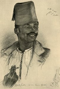 Abdul, kelner w hotelu Asuan, Egipt, 1898. autorstwa Christian Wilhelm Allers