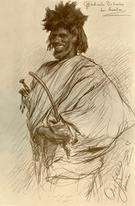 Człowiek Bishari, Asuan, Egipt, 1898. autorstwa Christian Wilhelm Allers