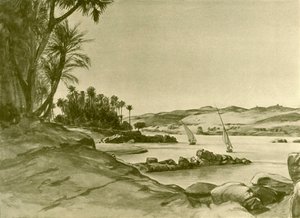 Feluki na Nilu, Egipt, 1898. autorstwa Christian Wilhelm Allers