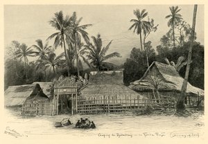 Kampong niedaleko Jomblang, Semarang, Jawa, 1898. autorstwa Christian Wilhelm Allers