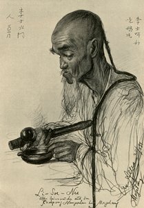 Li-Soe-Nie - mężczyzna palący opium, Magalang, Jawa, 1898.