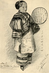 Me-J - córka mandarynki, Hankow, Chiny, 1898. autorstwa Christian Wilhelm Allers