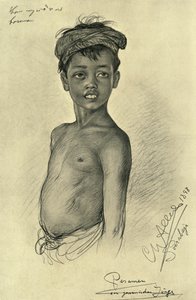 Pesamen - jawajski chłopiec z Surubaya, Jawa, 1898.