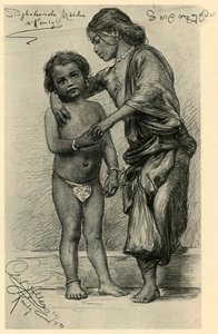 Syngaleskie dziewczęta, Kandy, Cejlon, 1898. autorstwa Christian Wilhelm Allers