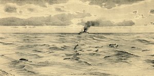 Parowiec na Oceanie Indyjskim, 1898. autorstwa Christian Wilhelm Allers