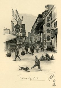 Ulica w Hongkongu, 1898. autorstwa Christian Wilhelm Allers