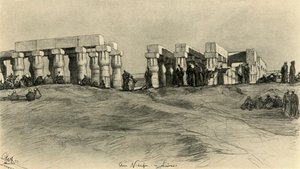 Ruiny świątyni, Luksor, Egipt, 1898 r. autorstwa Christian Wilhelm Allers
