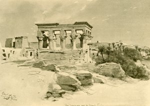 Świątynia Izydy i Kiosk Trajana na wyspie Philae, Egipt, 1898.