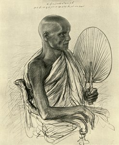 Watta Raka Anunayaka Farunansa, główny kapłan buddyjski, Cejlon, 1898. autorstwa Christian Wilhelm Allers