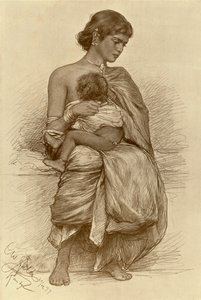 Młoda matka, Kandy, Cejlon, 1898. autorstwa Christian Wilhelm Allers