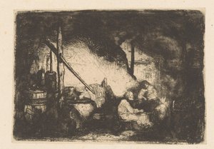Trzy postacie przy stole autorstwa Christian Wilhelm Ernst Dietrich
